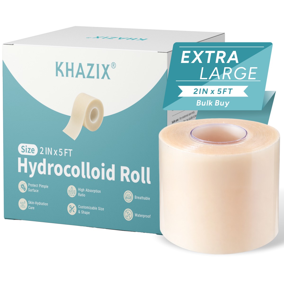 Skincare China - Curativo Hidrocoloide KHAZIX em Rolo 2in