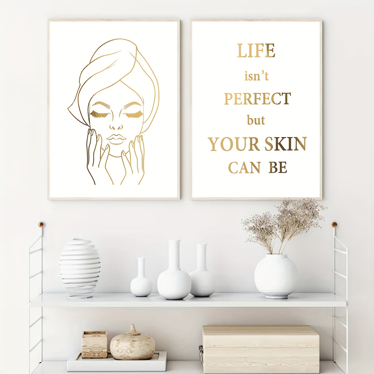 Skincare Quote - 2 peças cartazes de design de