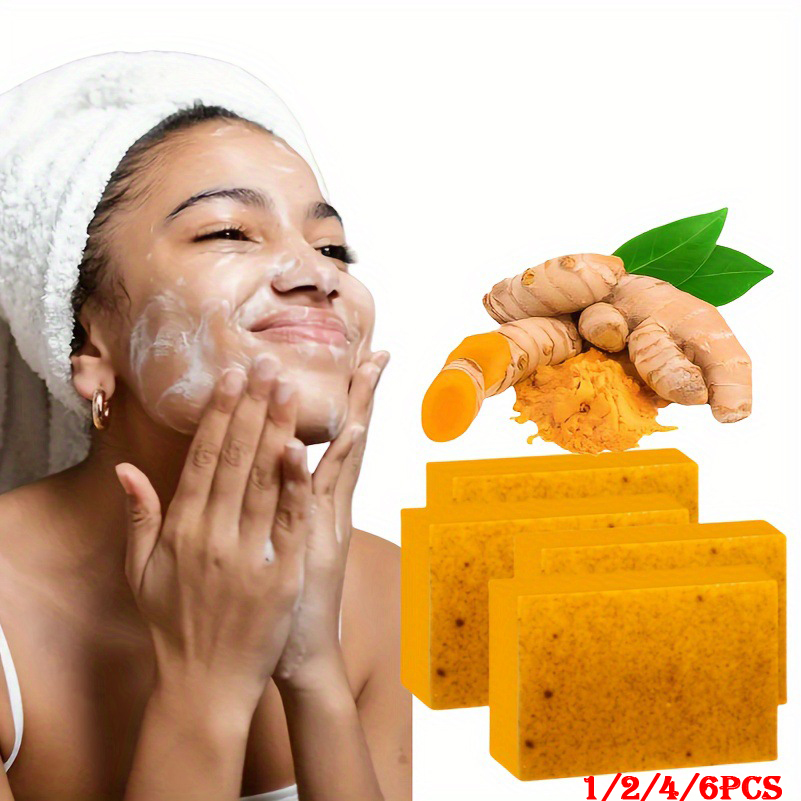 Kojic Acid Soap - 1/2/4/6 pces cúrcuma ácido kójico sabão