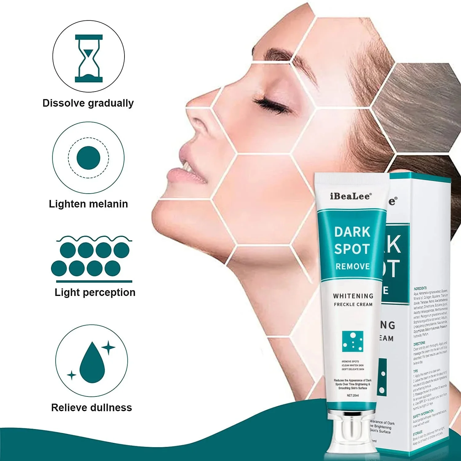 Melasma iluminando creme facia - Skincare Retinol avaliação e preço