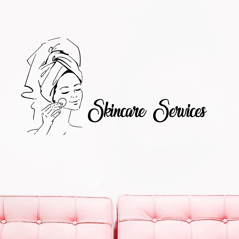 Decalque da parede da massagem - Skincare Quote avaliação e preço