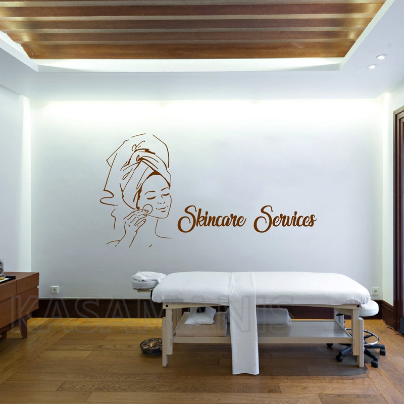 Decalque da parede da massagem - Skincare Quote avaliação e preço