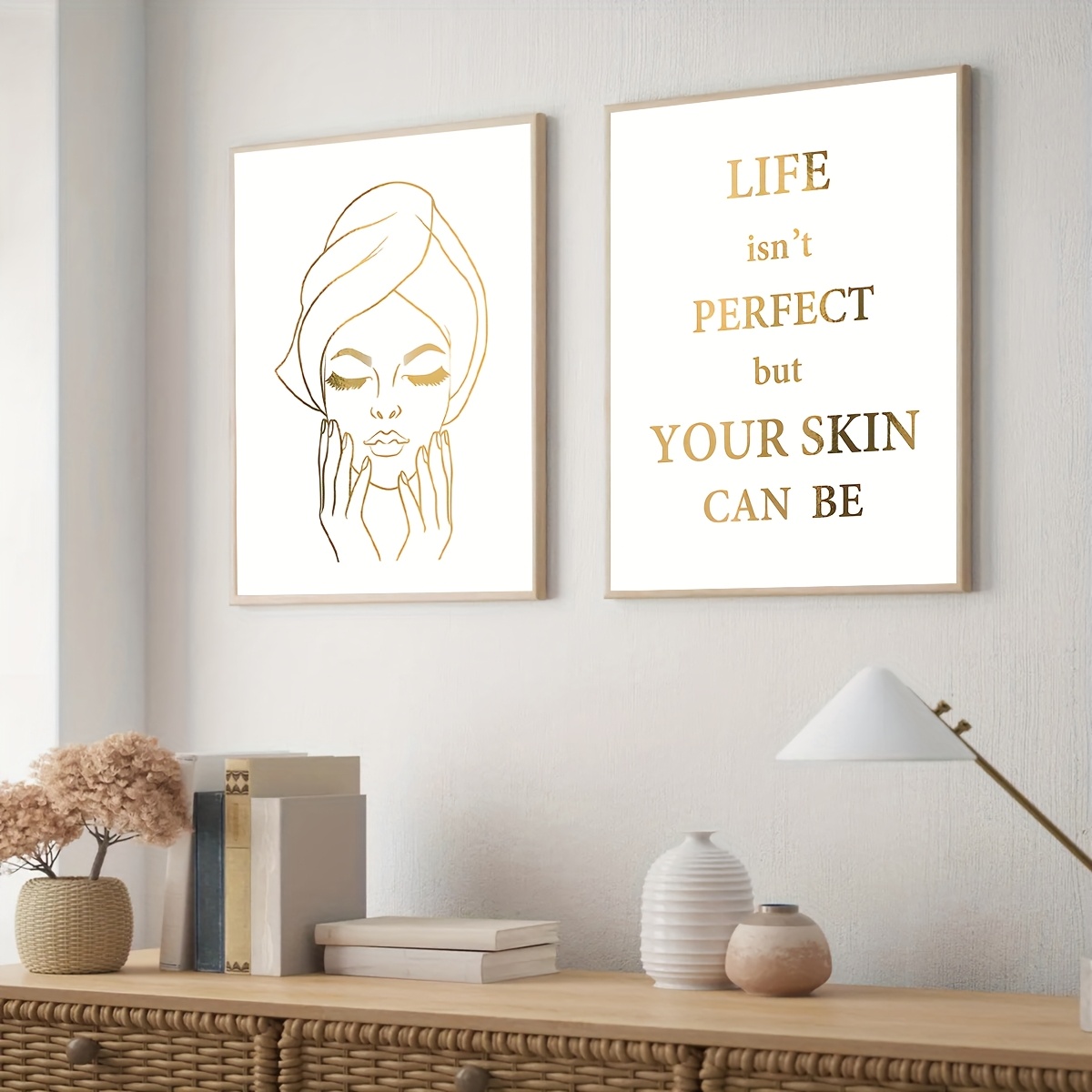 2 peças cartazes de design de  - Skincare Quote avaliação e preço