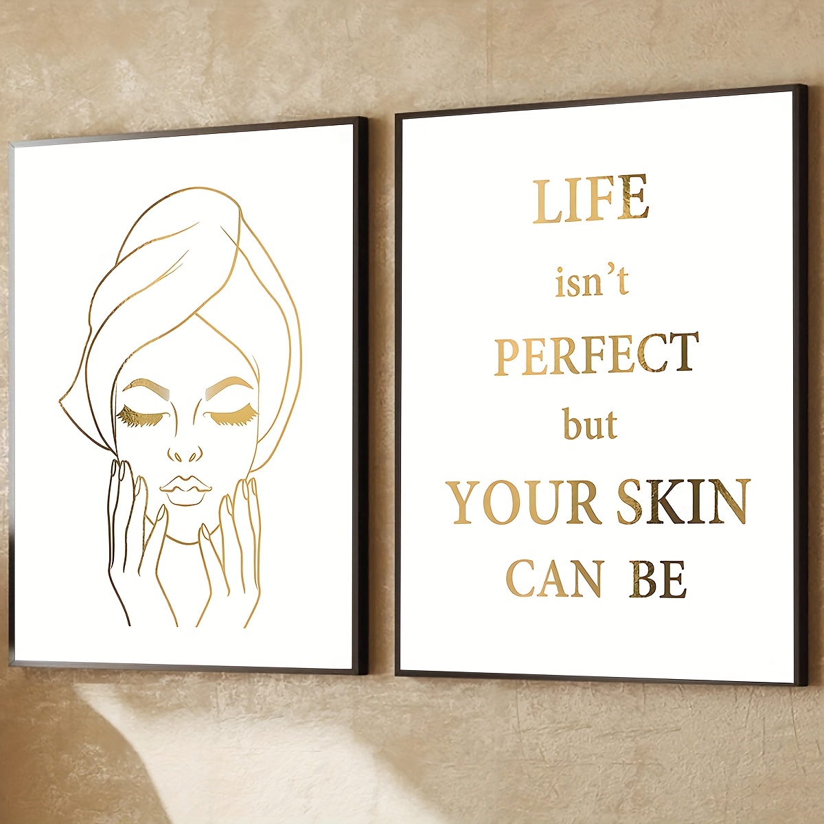 2 peças cartazes de design de  - Skincare Quote avaliação e preço
