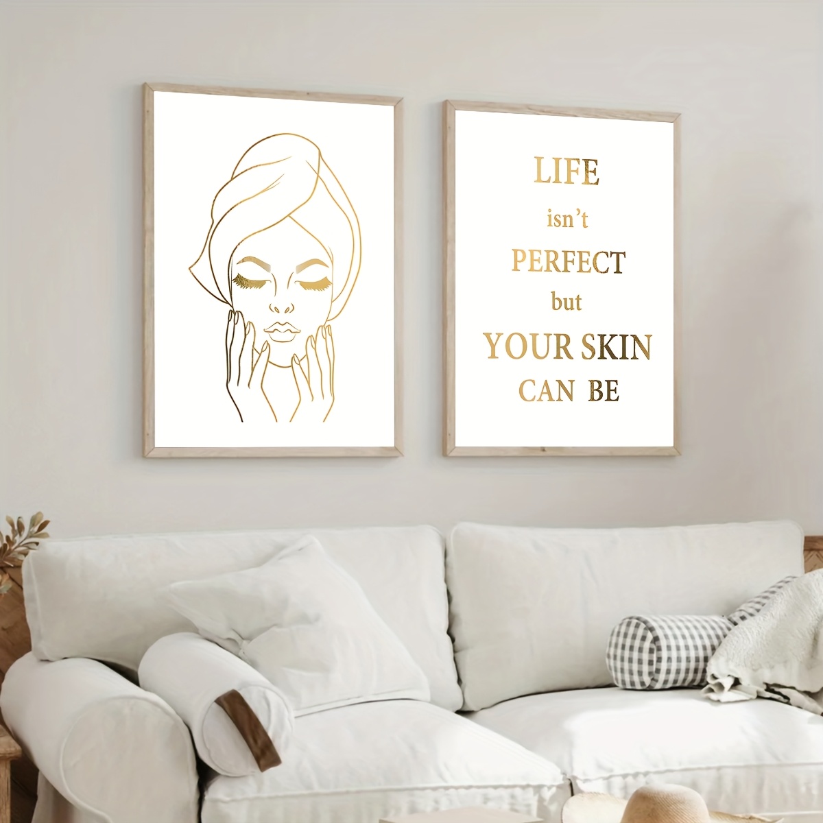 2 peças cartazes de design de  - Skincare Quote avaliação e preço