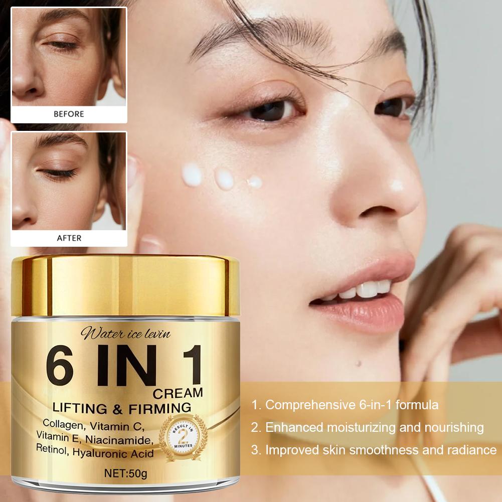 Creme facial de colágeno 6 em  - Skincare Retinol avaliação e preço