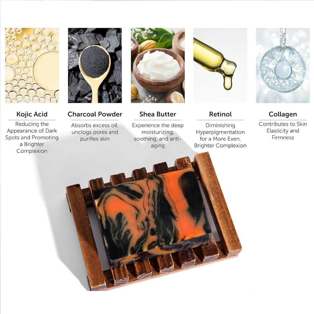 1/2/4/6 pces sabão de carvão d - Kojic Acid Soap avaliação e preço