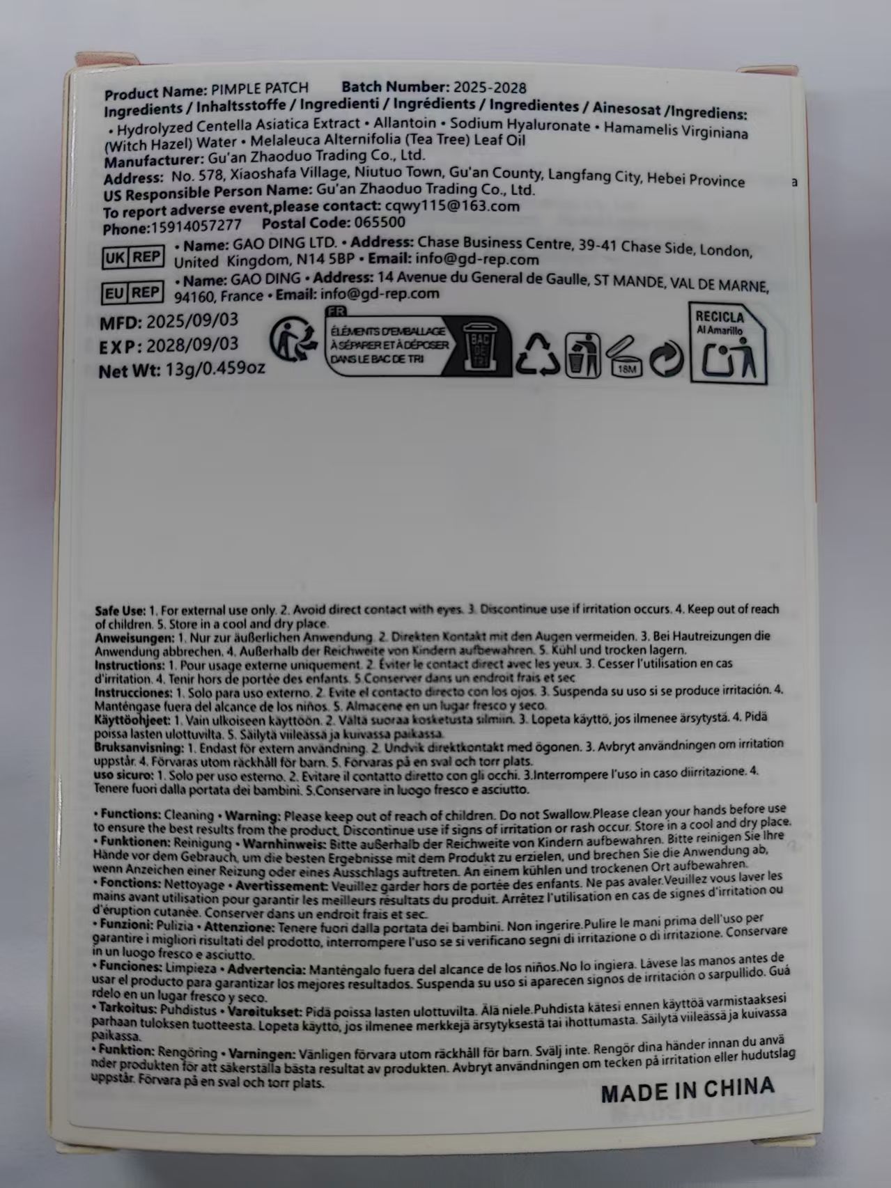 240 Adesivos Rosa em Formato d - Skincare China avaliação e preço