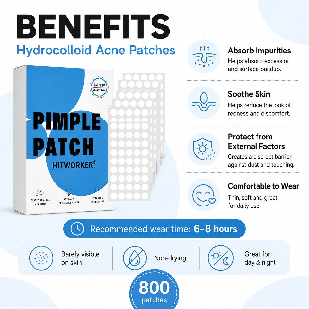 800 Adesivos Hidrocoloides par - Skincare China avaliação e preço